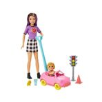 Barbie GRP17 Trafik Temalı Arabalı Bebekli Set