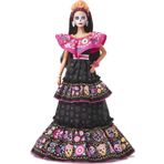 Barbie GXL27 Barbie İmza 2021 Dia De Muertos Bebeği (29,21 cm) Geleneksel İşlemeli Elbise, Çiçek Tacı ve Calavera Yüz Boyası, Koleksiyoncu Hediyesi