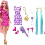 Barbie JDC85 Muhteşem Saçlı Bebekler Pembe Saçlı Bebek