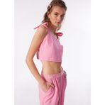 Barbie Kız Çocuk Kare Yaka Crop Nakışlı Bluz, S, 5003108540, Pembe, Kız Çocuklar