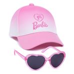 Barbie Kız çocuk şapkası ve ücretsiz güneş gözlüğü | Çocuk oyuncak bebek logolu pembe ombre ayarlanabilir Snapback beyzbol şapkası yaz tatil aksesuarı | moda bebek ürünü hediye, Pembe., Tek Beden