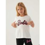 Barbie Kız Çocuk Tişört 3-7 Yaş Krem