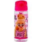 Barbie Lisanslı Pipetli Plastik Matara 500 ml Koyu Pembe 41448