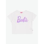 Barbie Payetli Beyaz - Lila Kız Çocuk T-Shirt, 5-6 Yaş, 5003327190, Beyaz - Lila, Kız çocuk