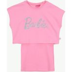 Barbie Pembe Kız Çocuk Baskılı Elbise BRB6SG-ELB6458 - 9 - 10 Yaş
