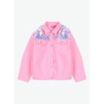 Barbie Pembe Kız Çocuk Payetli Denim Ceket BRB6SG-CKT6449