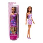 Barbie Renkli Kalpli Mor Elbiseli GBK92 HGM57