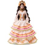 Barbie Signature Dia De Muertos Bebek JBJ05 Krem Renkli Fırfırlı Elbise ile Eğlenceli Oyun