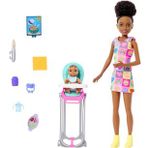 Barbie Skipper Doll & Playset With Accessories, Yemek Zamanı Temalı Bebek Bakıcılığı Seti, Renk Deği
