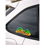 Barbie Sticker Jdm Araba-Motosiklet Cam Etiket Baskes Hologram Sticker 9X4CM - Çok Renkli - 9x4 Cm