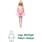 BARBIE STİL İKONU™ Bebek - Sarı Saçlı Klasik Barbie tarzındaki büyük fiyonklu pastel pembe elbisesiyle sarı saçlı Barbie Stil İkonu bebek (3) HYV27