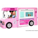 Barbie Üçü Bir Arada Rüya Karavanı Pembe Renkli Kız Çocuklar için Eğlenceli Oyun Seti