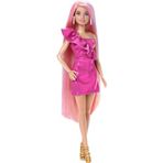Barbie Upuzun Muhteşem Saçlı Bebekler Pembe Saçlı Bebek Barbie Upuzun Muhteşem Saçlı Bebekler™, ekstra uzun sarı saçlı bebek ve stil aksesuarları JDC85