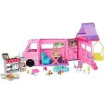 Barbie'nin Rüya Karavanı Oyun Seti, Tavan Çadırı, Salıncağı, Balık Tutulan Göleti, Renk Değişimi Özellikli Barbeküsü Hamur Dahil 60'Tan Fazla Aksesuarıyla, Hrj78
