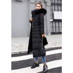 Barbora Günlük Kışlık Tam Boy Şişme Kadın Mont siyah XL