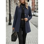 Barbora Kadın Kaşe Lacivert Kaban - M