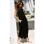 Barbora Keten Yazlik Gunluk Sirt Dekolteli Salas Kadin Tulum Ln212siyah3