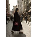 Barbora Kışlık Detaylı Kadın Kaşmir Kaban - XS - Siyah