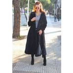 Barbora Kışlık Kürk Kadın Ceket Tam Boy tr296siyah