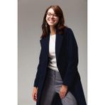 Barbora Şık Kaşe Kaşmir Kadın Kaban - Lacivert