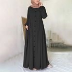 Barbora Tam Boy Tesettür Elbise - XS - Siyah