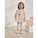 Barbosa Tavşanlı Sweatshirt Tayt Kız Çoçuk %100 Cotton Takım - Bej - 4 - 5 Yaş