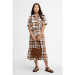 Barbour Fern Midi Elbise BR37 Hessian Tartan