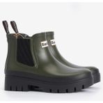 Barbour Halton Chelsea Yağmur Botu OL12 Kauçuk Malzeme ile Platform Topuklu - Yeşil