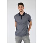 Barca Minimalist Erkek Polo Yaka T-Shirt - Kısa Kol Regular Fit - Lacivert - Gri