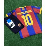 Barcelona 2011/12 Sezonu Ronaldinho Çocuk Forması Şort Çorap 4'lü Set - 10 - 11 Yaş - Lacivert