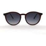 Barcelona B-5019-c04 Unisex Güneş Gözlüğü Kahverengi Leopar Kemik Çerçeve Füme Cam
