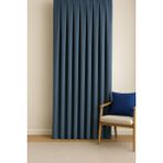 Barcelona Kadife Dokulu Fon Perde Indigo (Pilesiz) - 100 x 250 cm - Açık İndigo