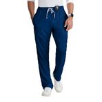 BARCO Grey's Anatomy Scrubs - Erkekler için Evan Scrub Pantolon, Fermuarlı Elastik Bel, Düz Bacak Erkek Ovma Pantolonu, İndigo (Lacivert), S