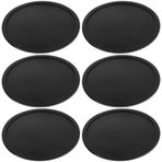 Bardak Altlığı 6'lı Set, Silikon Yuvarlak Cam Altlık, Siyah Masa Altlığı, Isıya Dayanıklı Kaymaz Silikon Altlık, Masa, Çalışma Masası, Ofis, Mutfak, Bar İçecekler için (Renk: Siyah)