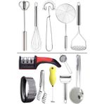 Barenda 12 Parça Üst Kalite Lüks Çeyiz Seti I Rende Çırpıcı Mixer Sarımsak Ezici I Çeyiz Paket - Gümüş