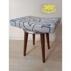Barermo 360 Derece Döner Puf / Döner Sandalye / Döner Bench / Makyaj Masası Sandalyesi / Dresuar Pufu - Gri