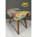 Barermo 360 Derece Döner Puf / Döner Sandalye / Döner Bench / Makyaj Masası Sandalyesi / Dresuar Pufu - Renkli