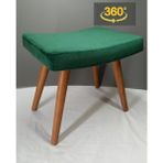 Barermo 360 Derece Döner Puf / Döner Sandalye / Döner Bench / Makyaj Masası Sandalyesi / Dresuar Pufu - Zümrüt Yeşili