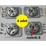 Barermo 4 Adet Metal Sehpa Ve Ahşap Ayak Bağlantı Aparatı Açılı Ayak Aparatı Zigon Sehpa Masa Koltuk Puf