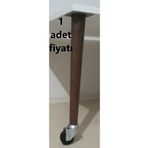 BARERMO 42 Cm Ahşap Tekerlekli Sehpa Ayağı, Tekerlekli Ayak