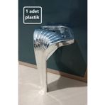 BARERMO Gümüş 20 Cm Lükens Ayak, Dolap Ayağı, Koltuk Ayağı, Konsol Ayağı, Ünite Ayağı, Plastik Ayak, Ayak