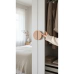 BARERMO Luna Ahşap büyük Kulp, banyo kulp, dolap kulp, çekmeçe kulp, kapak kulp, elbise dolabı, kulp, tutamaç,