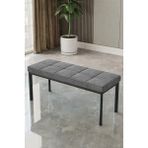 Baresmu Aren Bench Puf – Çımalı Oturma Bankı 105X40 cm | Modern Bench Puf Siyah Metal Ayaklı Çımalı - 105 x 45 - Antrasit