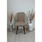 Baresmu Hasa 1 Adet Sandalye – Ahşap Ayaklı, Ergonomik, Rahat Oturumlu Modern Mutfak ve Yemek Sandalyesi - Cappuccino