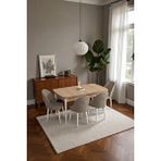 Baresmu Mura Meşe 80x132 Açılabilir Mdf Masa Yemek Odası Takımı, Mutfak Takımı 4 Adet Sandalye Kahverengi