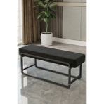 Baresmu Sora Modüler Bench – Baby Face Kumaş, Demonte, Siyah Metal Ayaklı Modern Puf & Oturma Bankı