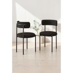 Baresmu Tedbar Sandalye 6 Kişilik - Teddy Sandalye Modern Tasarım - Siyah