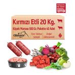 Barf Kırmızı Etli Tahılsız Sebzeli 20 Kg 500 Gr 40 Adet Köpek Maması