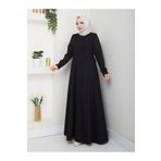 BARG FASHION Kadın Tesettür Uzun Düğmeli Pardesü Ferace