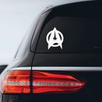 Bargain Max Decals Star TNG Yıldız Filosu Logo Çıkartma Çıkartma Dizüstü Bilgisayar Araba Dizüstü Bilgisayar 4" x 6" (Beyaz)